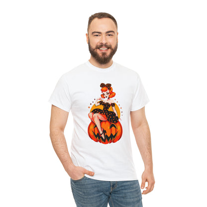 Pumpkin Pinup Unisex Heavy Cotton Tee