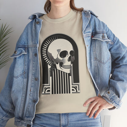 Art Deco Skull Unisex Heavy Cotton Tee