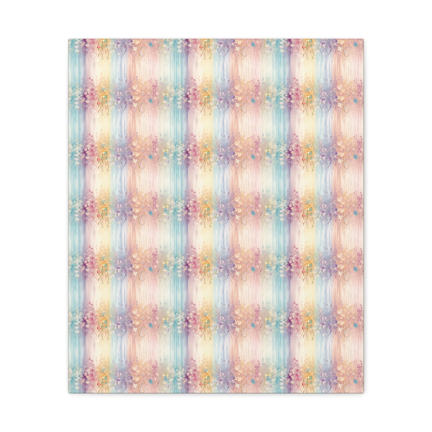 Floral Stripes Canvas Gallery Wrap