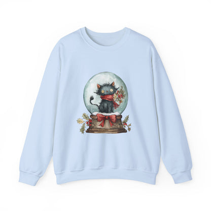 Snowglobe Cat Unisex Heavy Blend™ Crewneck Sweatshirt
