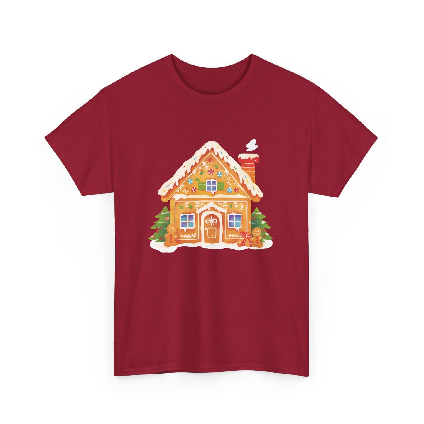 Gingerbread House Unisex Heavy Cotton Tee