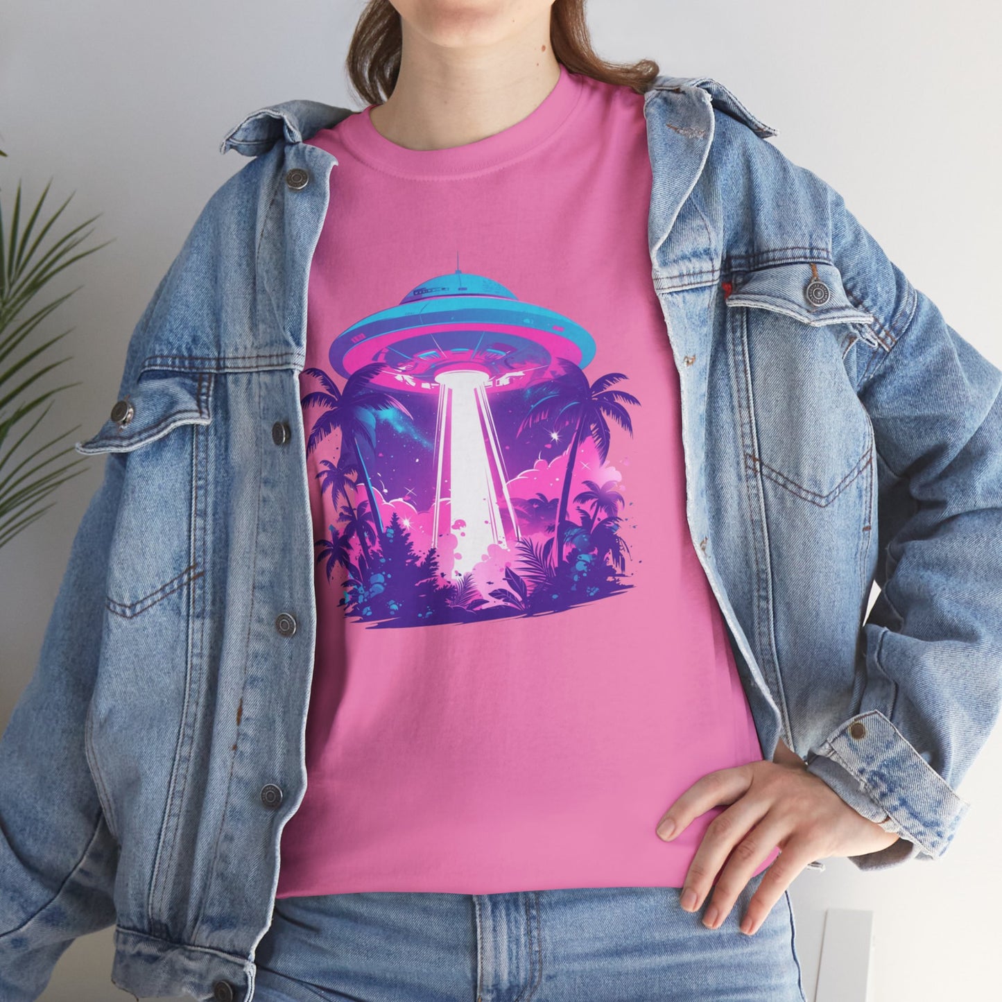 Tropical UFO Unisex Heavy Cotton Tee