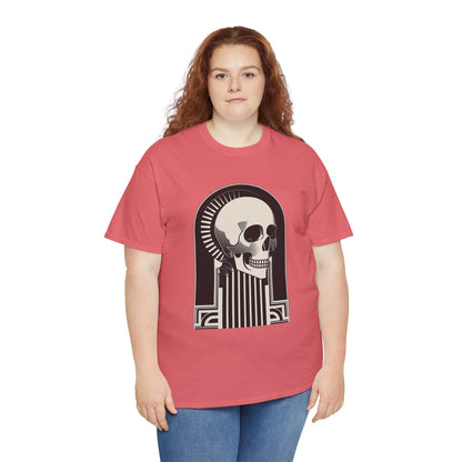 Art Deco Skull Unisex Heavy Cotton Tee