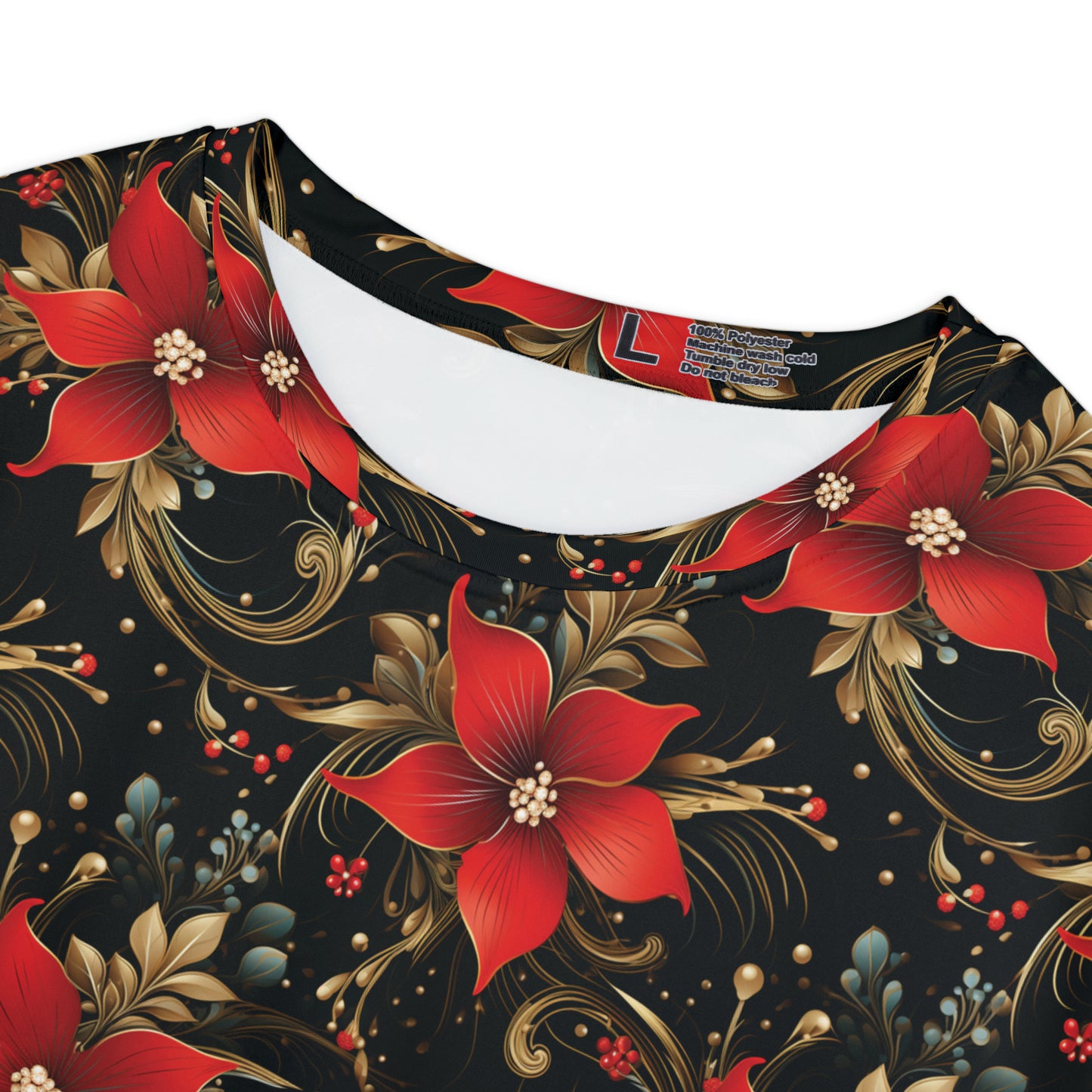 Pretty Poinsettias Women's Short Sleeve Shirt (AOP)