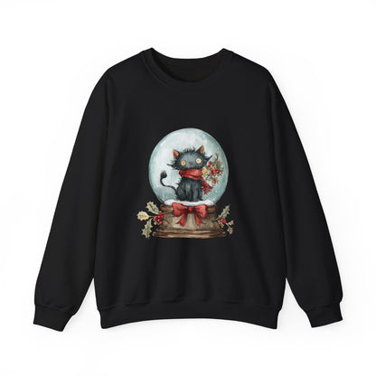 Snowglobe Cat Unisex Heavy Blend™ Crewneck Sweatshirt