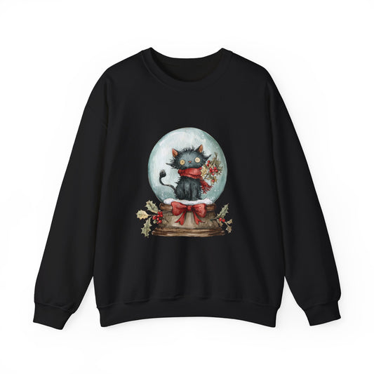 Snowglobe Cat Unisex Heavy Blend™ Crewneck Sweatshirt
