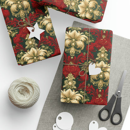 Christmas Damask Wrapping Papers