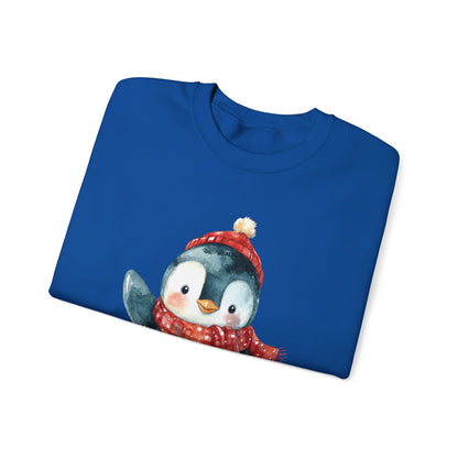 Festive Penguin Unisex Heavy Blend™ Crewneck Sweatshirt