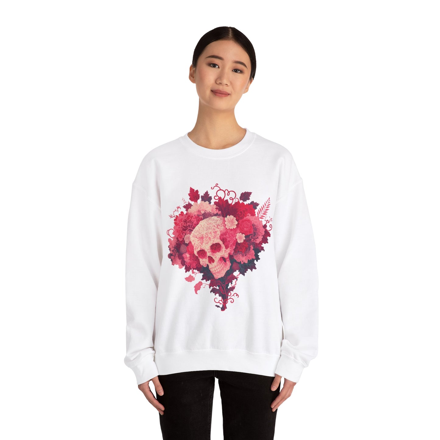 Skull Bouquet Unisex Heavy Blend™ Crewneck Sweatshirt
