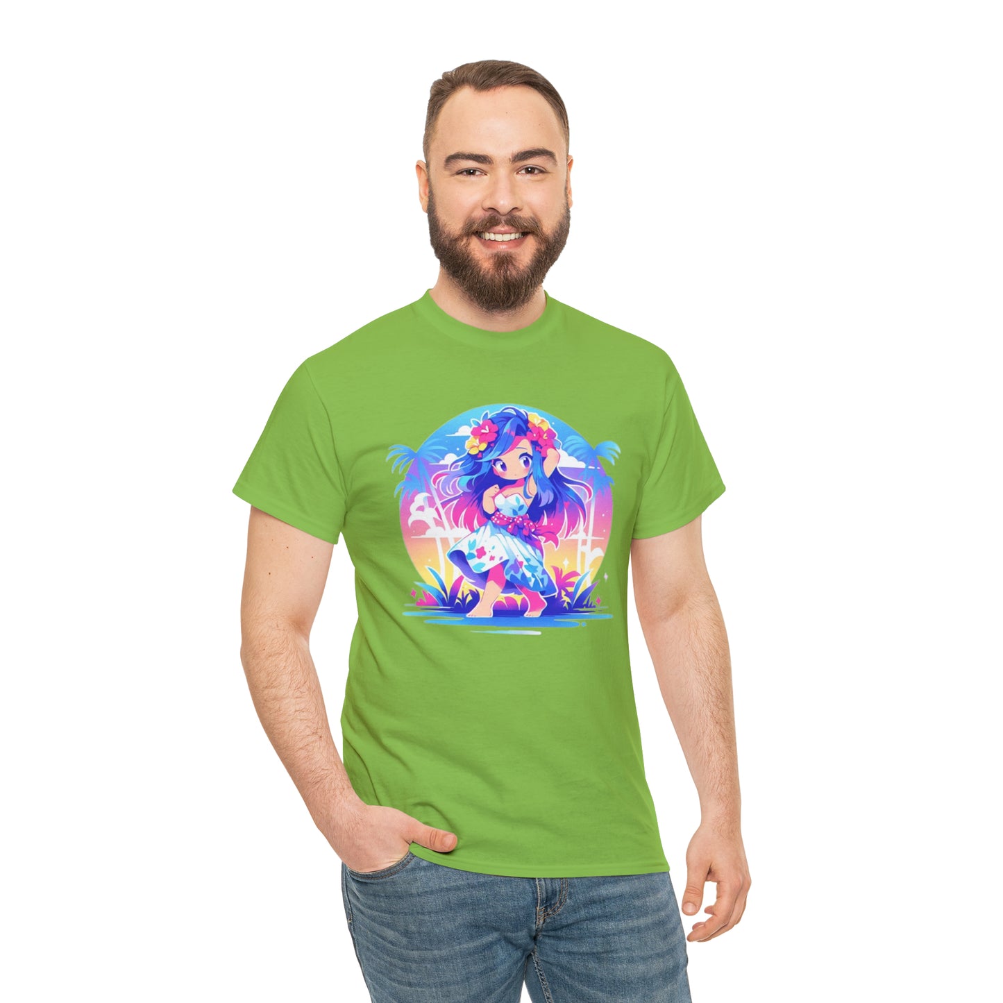 Hula Girl Unisex Heavy Cotton Tee