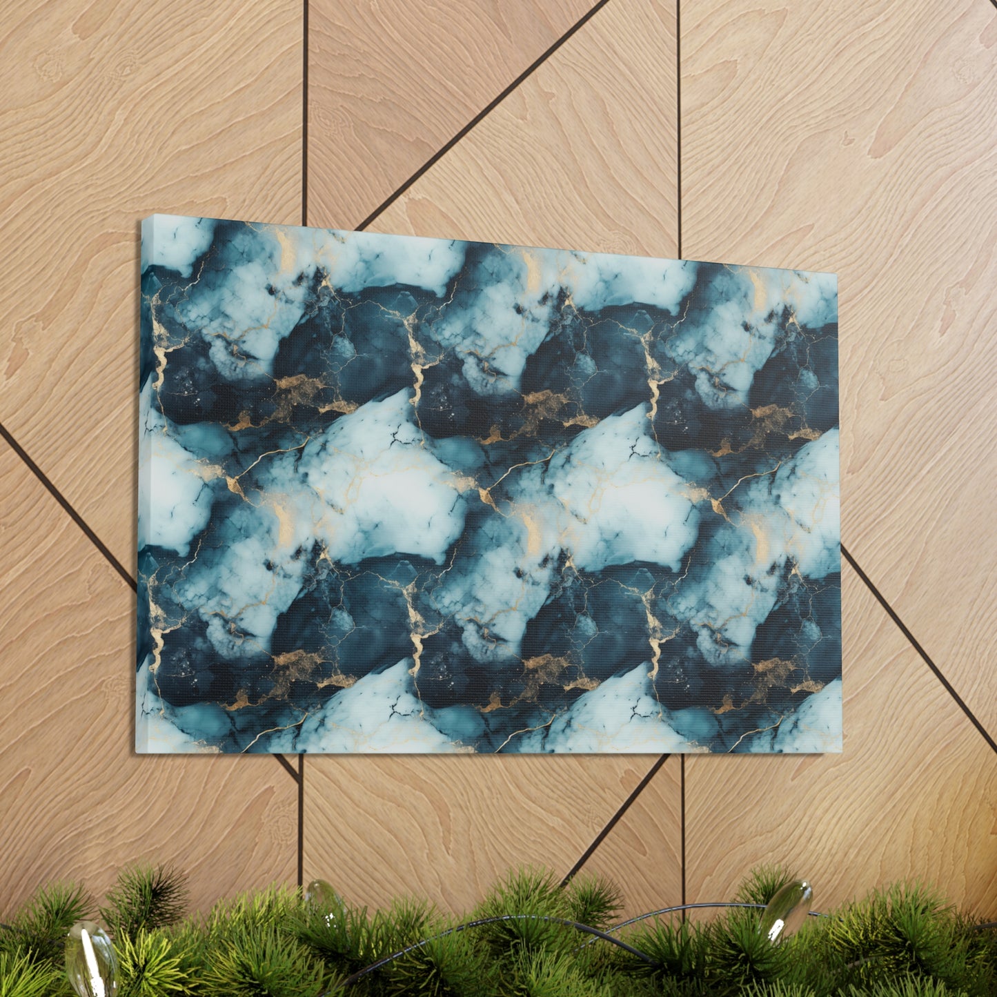 Cool Blue Marble Canvas Gallery Wrap