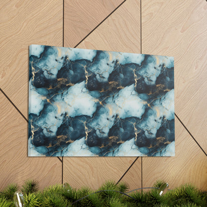 Cool Blue Marble Canvas Gallery Wrap