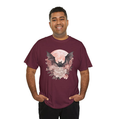 Strawberry Moon Bat Unisex Heavy Cotton Tee