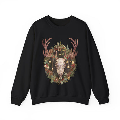 Reindeer Skull Unisex Heavy Blend™ Crewneck Sweatshirt