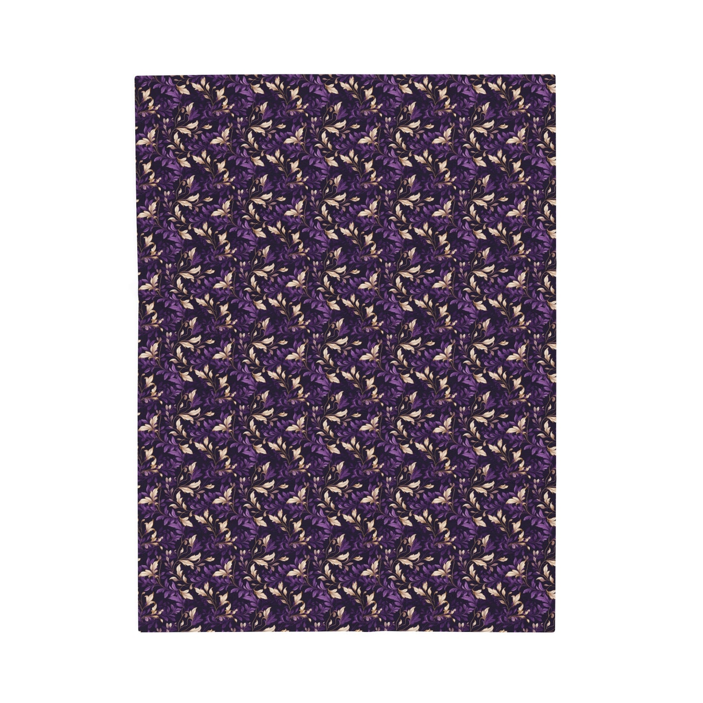 Purple Leaves Velveteen Plush Blanket