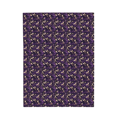 Purple Leaves Velveteen Plush Blanket