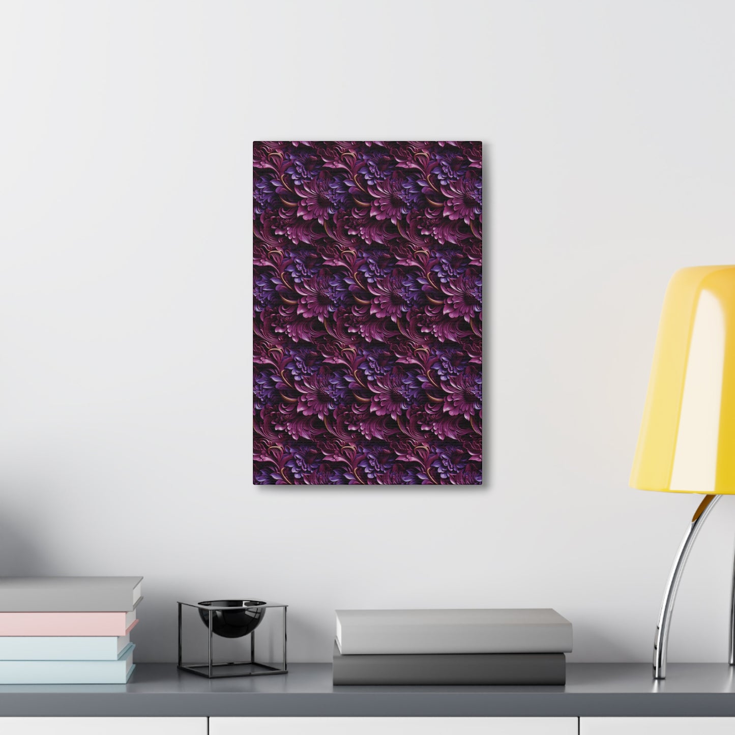 Purple Florals Canvas Gallery Wrap