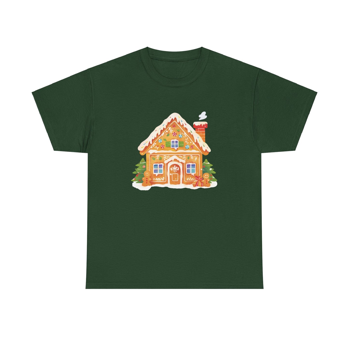 Gingerbread House Unisex Heavy Cotton Tee