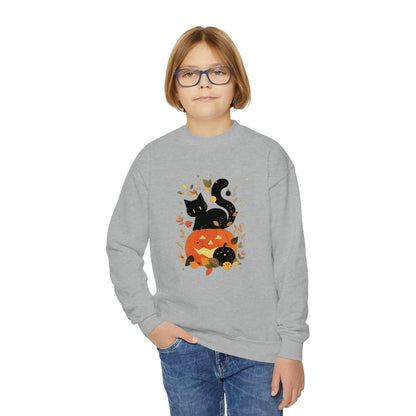 Spooky Kitty Youth Crewneck Sweatshirt