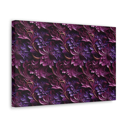 Purple Florals Canvas Gallery Wrap
