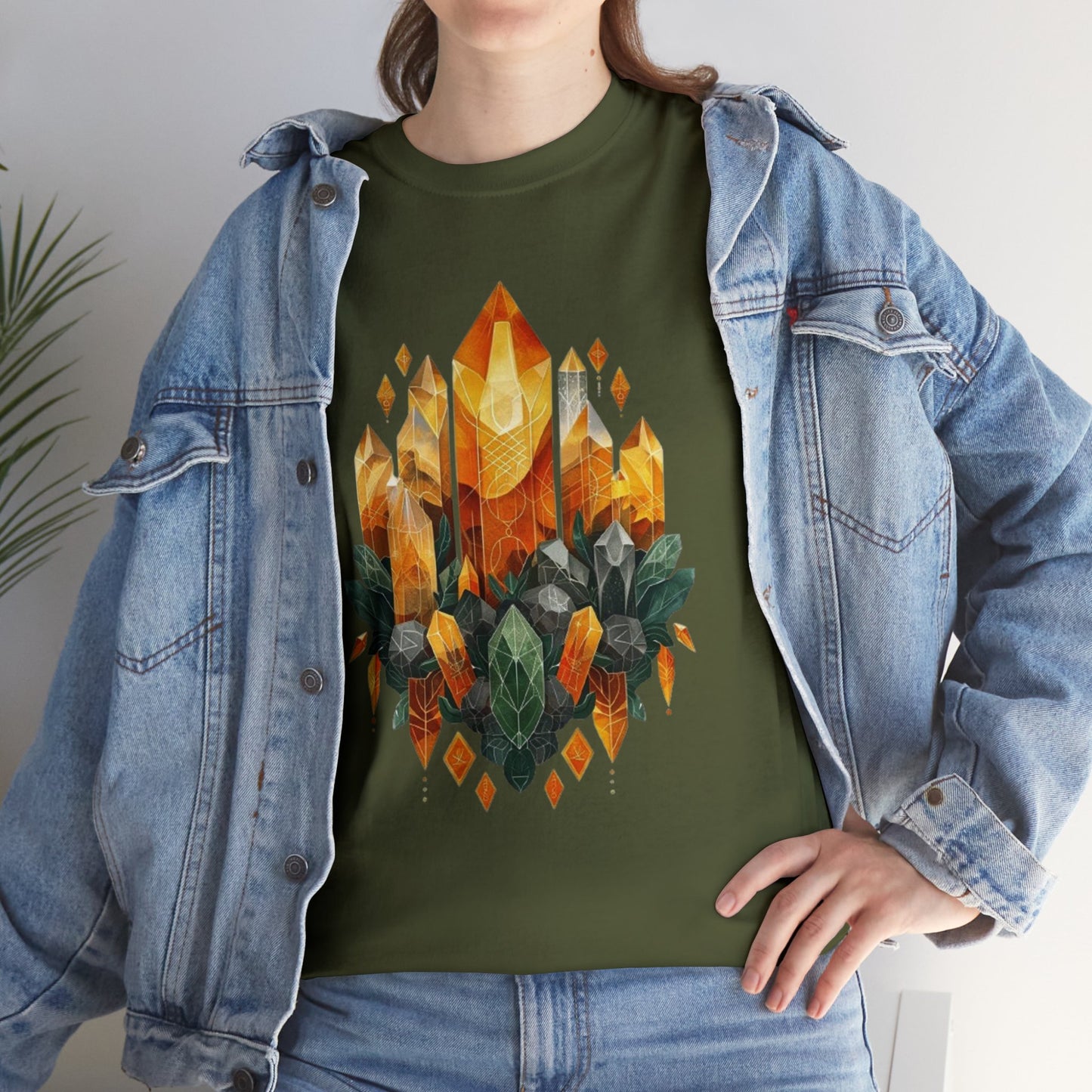 Earthen Crystal Cluster Unisex Heavy Cotton Tee