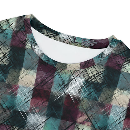 Grunge Plaid Women's Short Sleeve Shirt (AOP)