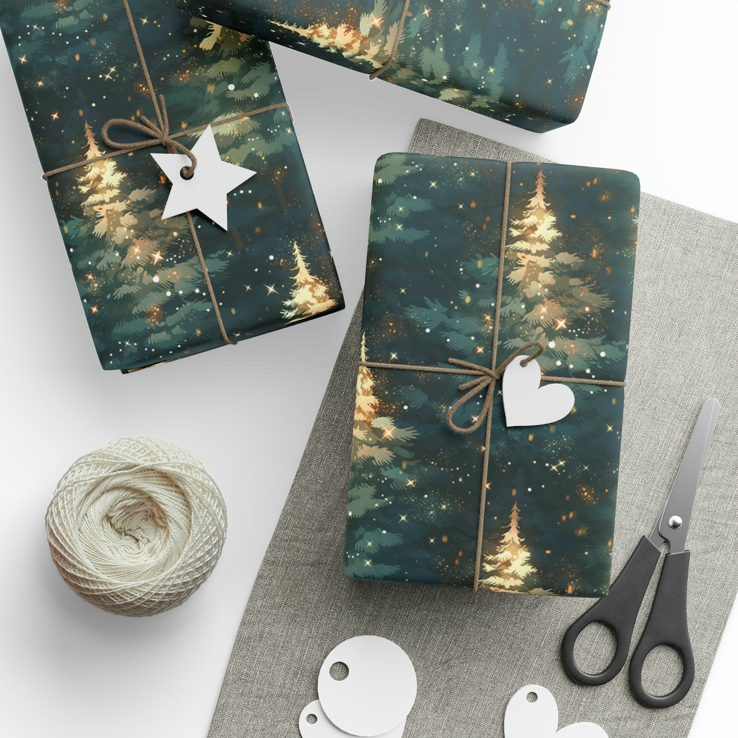 Twinkling Trees Wrapping Papers