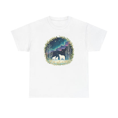 Aurora Polar Bears Unisex Heavy Cotton Tee