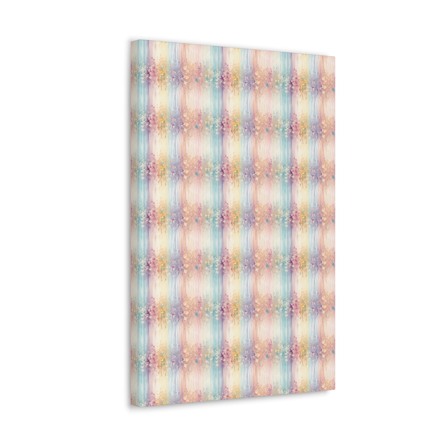 Floral Stripes Canvas Gallery Wrap