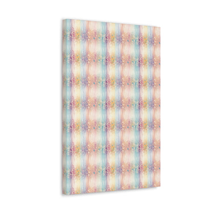 Floral Stripes Canvas Gallery Wrap