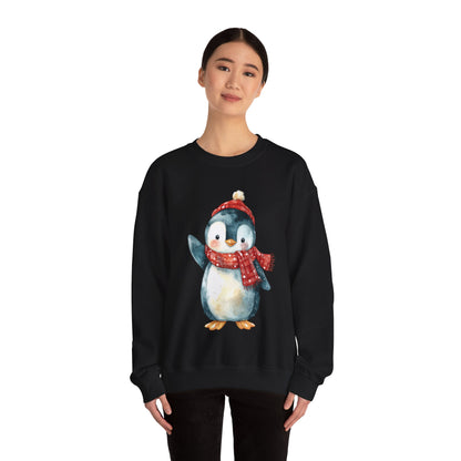 Festive Penguin Unisex Heavy Blend™ Crewneck Sweatshirt