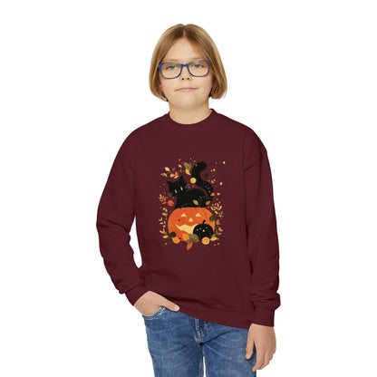 Spooky Kitty Youth Crewneck Sweatshirt