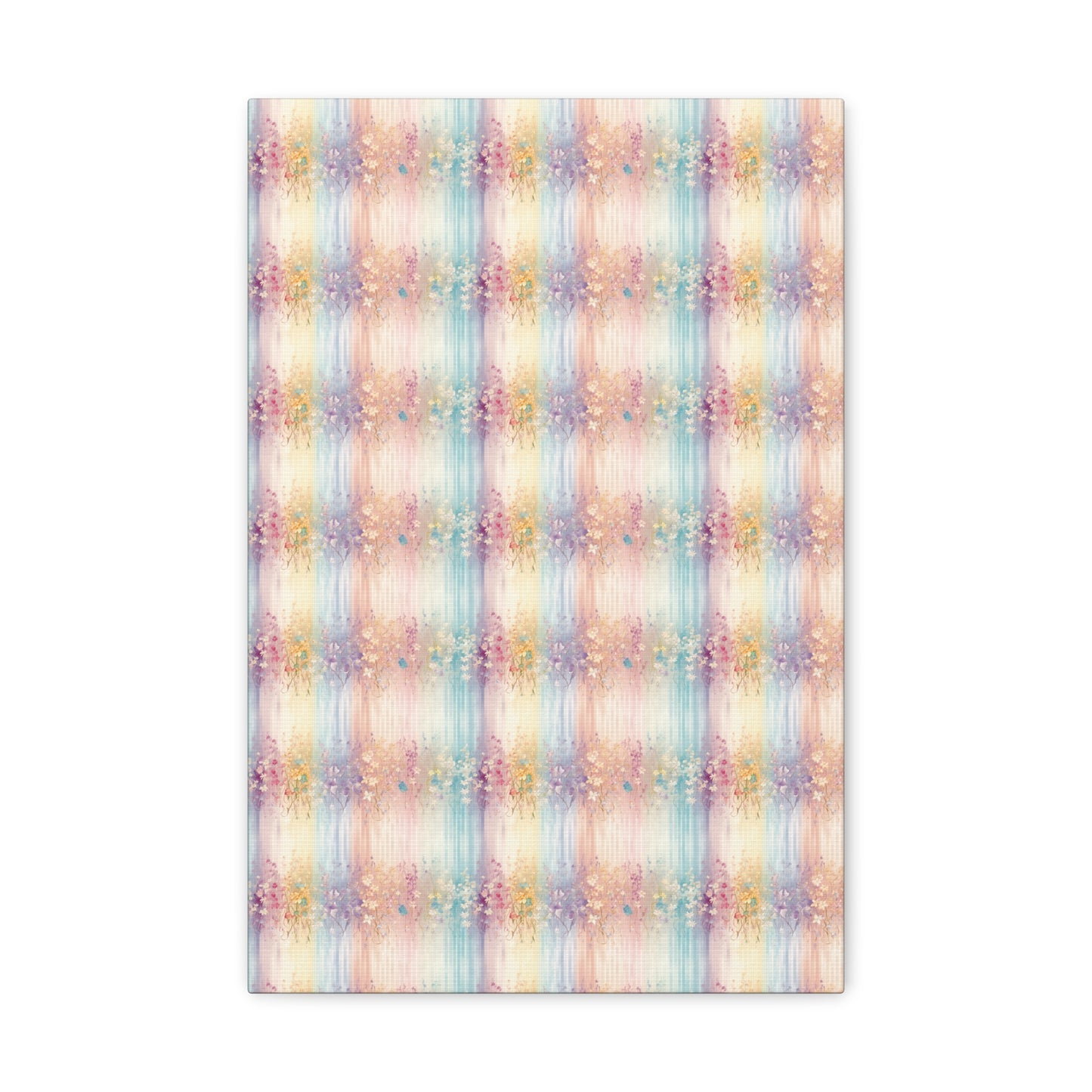 Floral Stripes Canvas Gallery Wrap