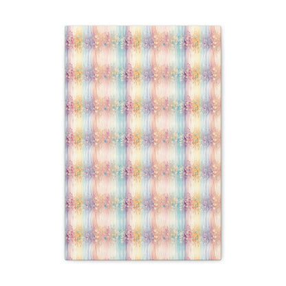 Floral Stripes Canvas Gallery Wrap