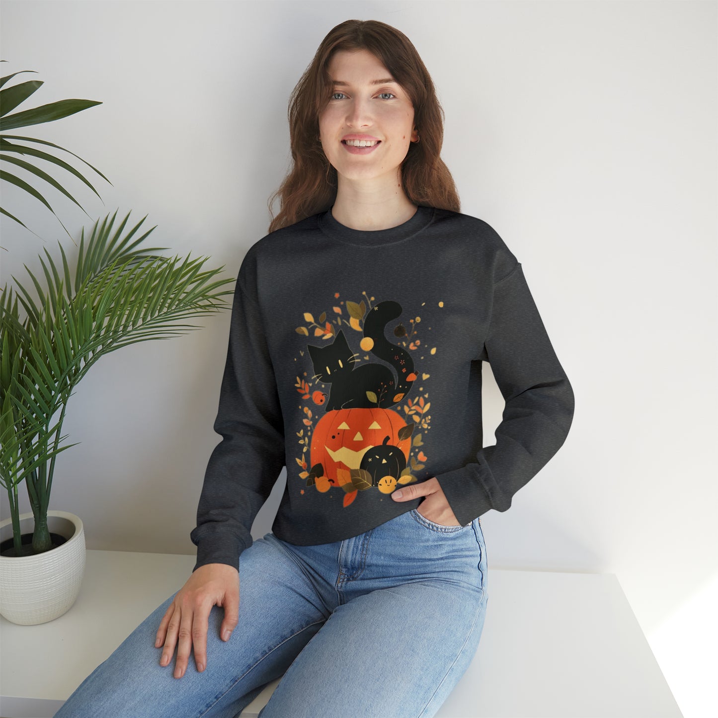 Spooky Kitty Unisex Heavy Blend™ Crewneck Sweatshirt