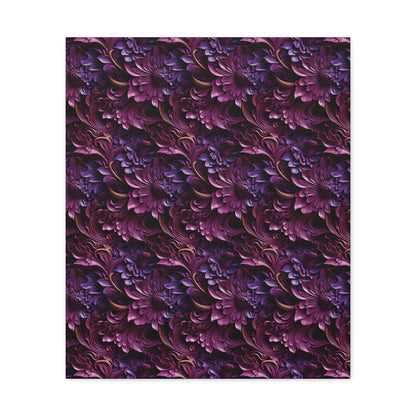 Purple Florals Canvas Gallery Wrap