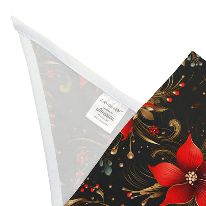 Pretty Poinsettias Pet Bandana