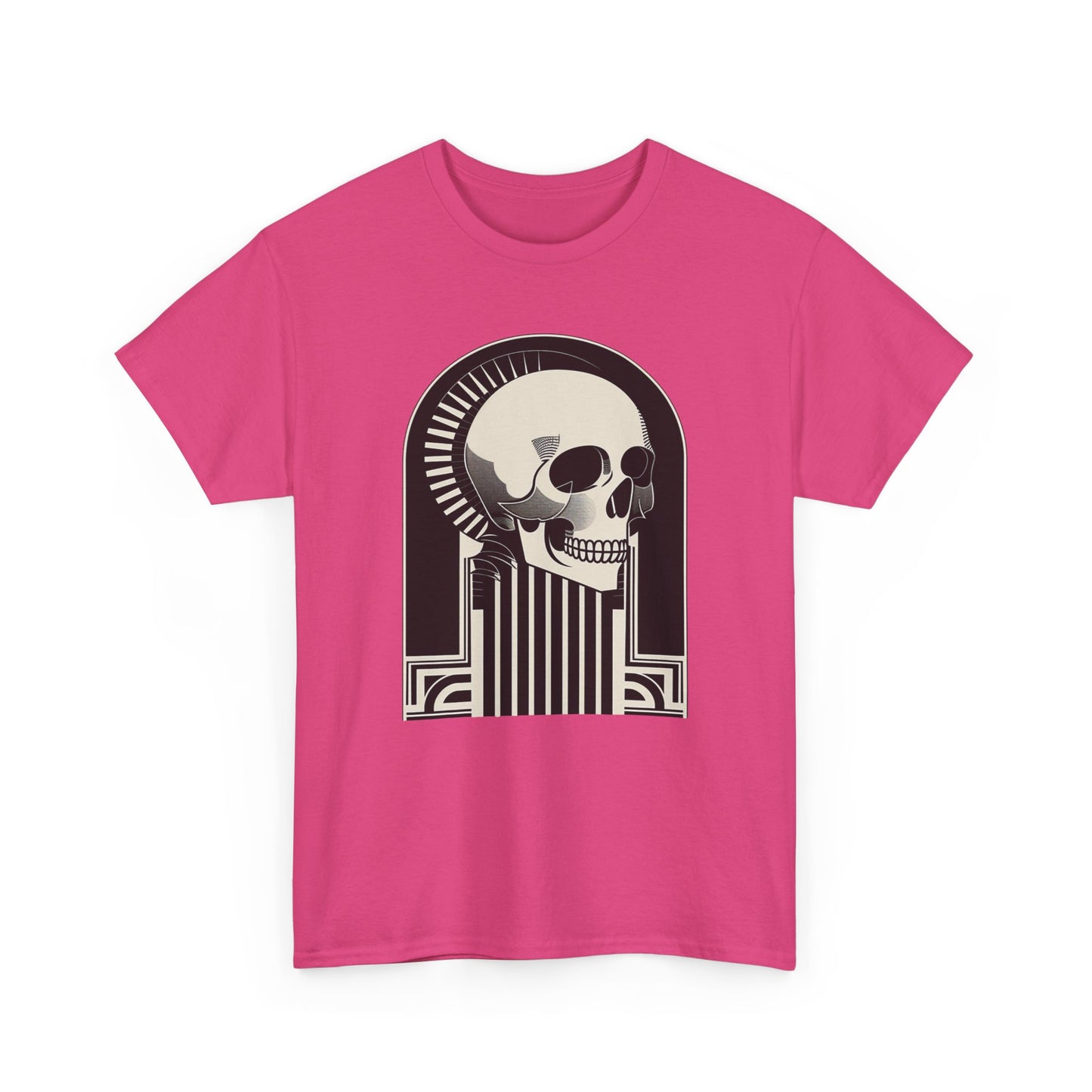 Art Deco Skull Unisex Heavy Cotton Tee
