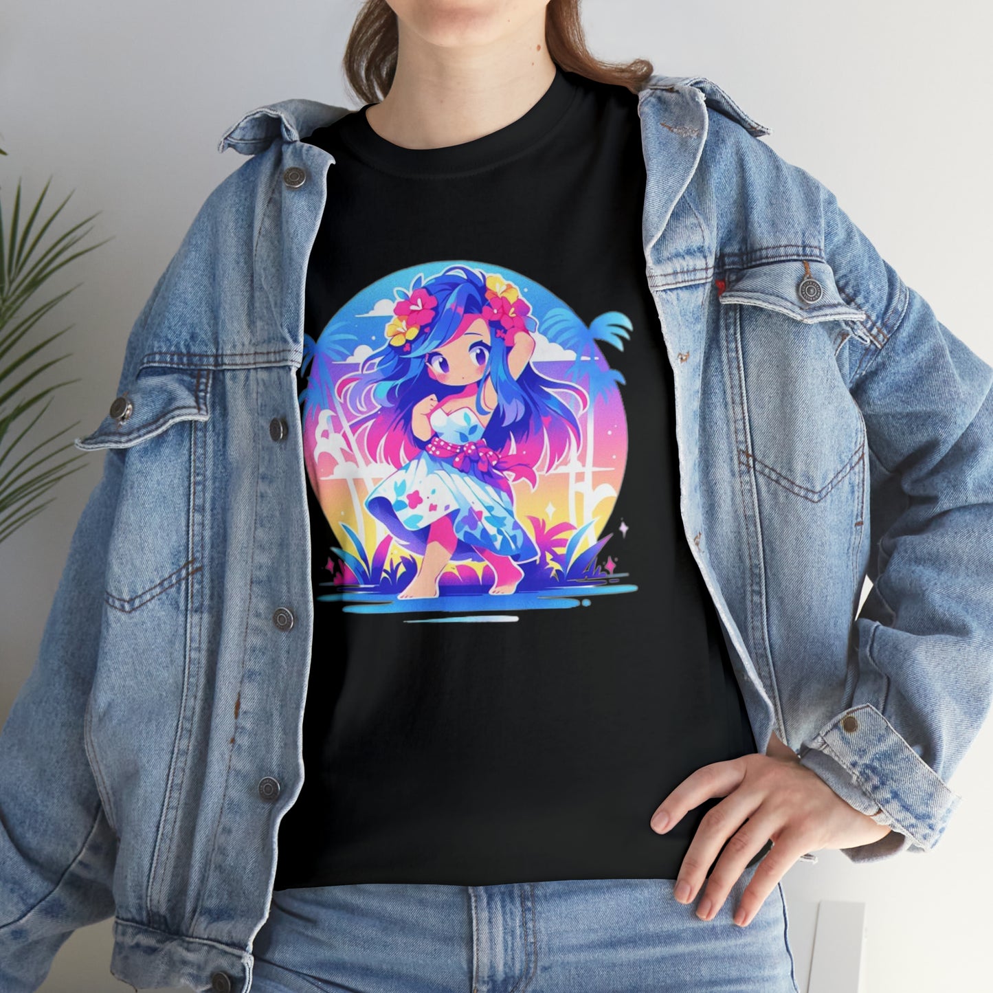Hula Girl Unisex Heavy Cotton Tee