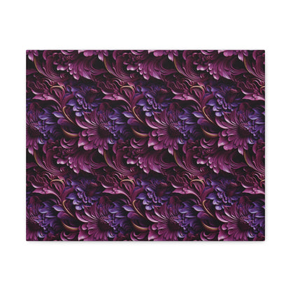 Purple Florals Canvas Gallery Wrap