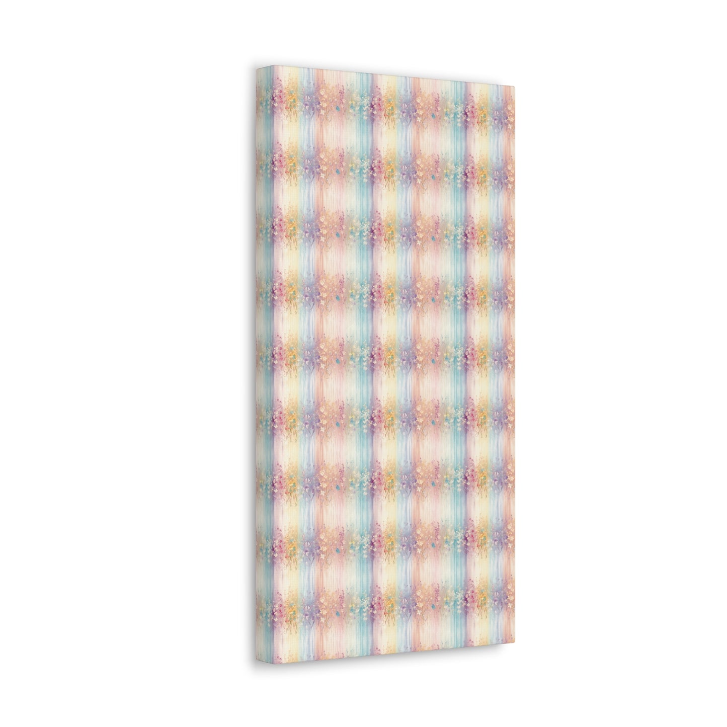 Floral Stripes Canvas Gallery Wrap
