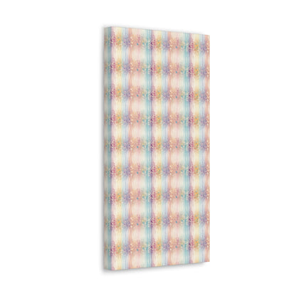 Floral Stripes Canvas Gallery Wrap