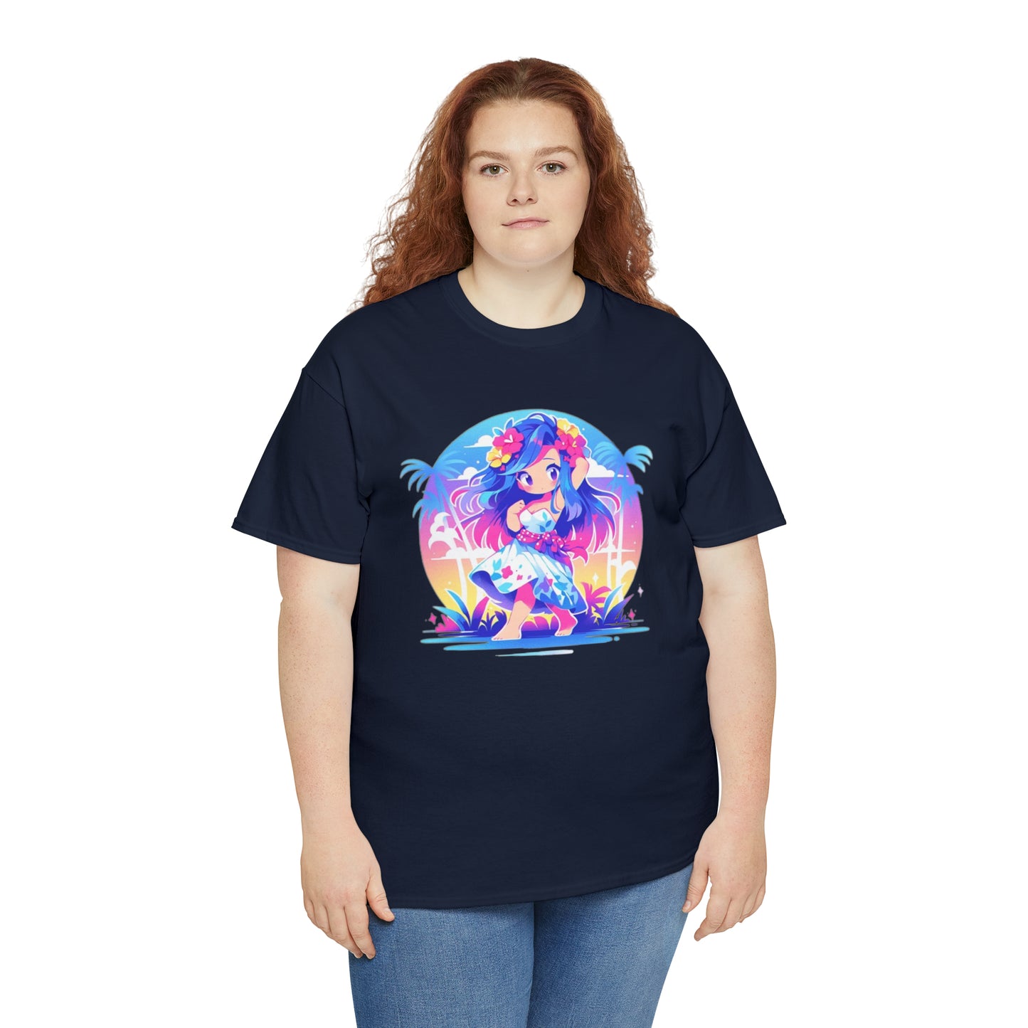 Hula Girl Unisex Heavy Cotton Tee