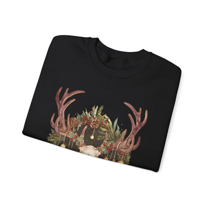 Reindeer Skull Unisex Heavy Blend™ Crewneck Sweatshirt