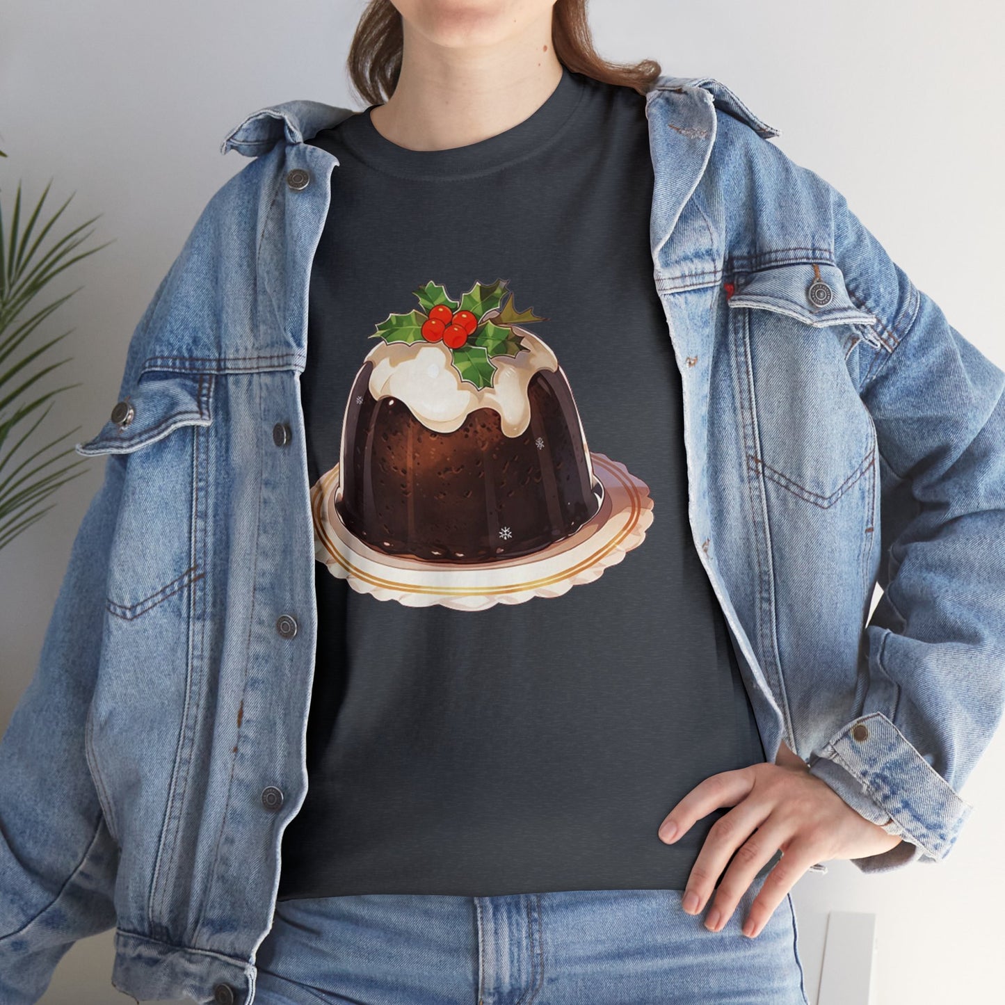 Christmas Pudding Unisex Heavy Cotton Tee