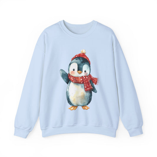 Festive Penguin Unisex Heavy Blend™ Crewneck Sweatshirt
