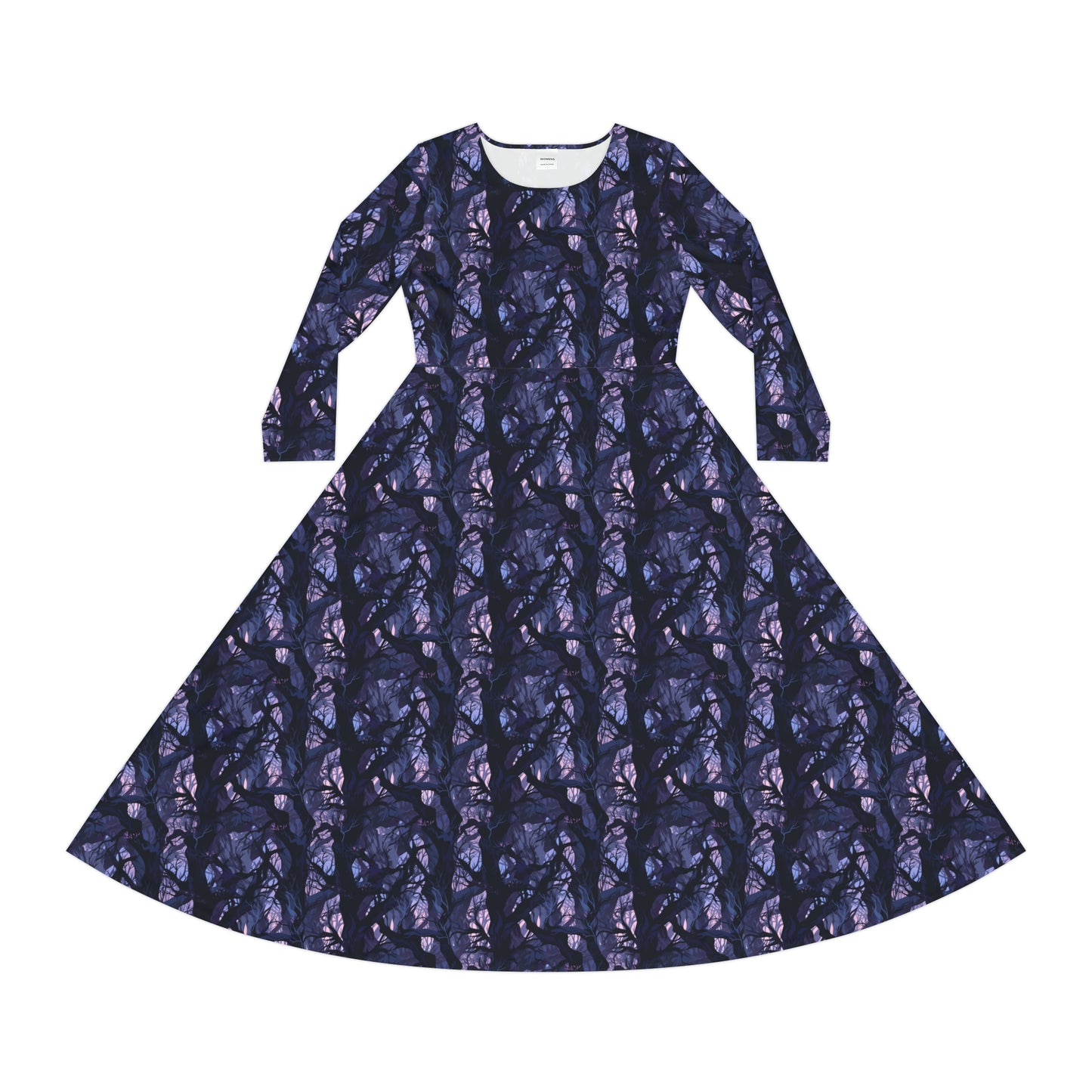 Haunted Forest Women's Long Sleeve Dance Dress (AOP)