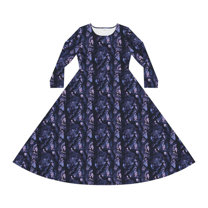 Haunted Forest Women's Long Sleeve Dance Dress (AOP)