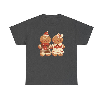 Gingerbread Couple Unisex Heavy Cotton Tee