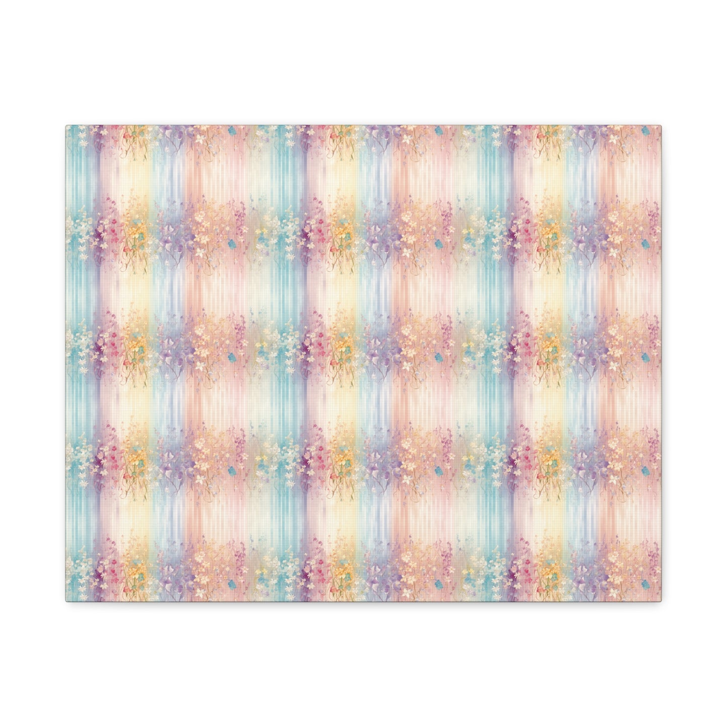 Floral Stripes Canvas Gallery Wrap